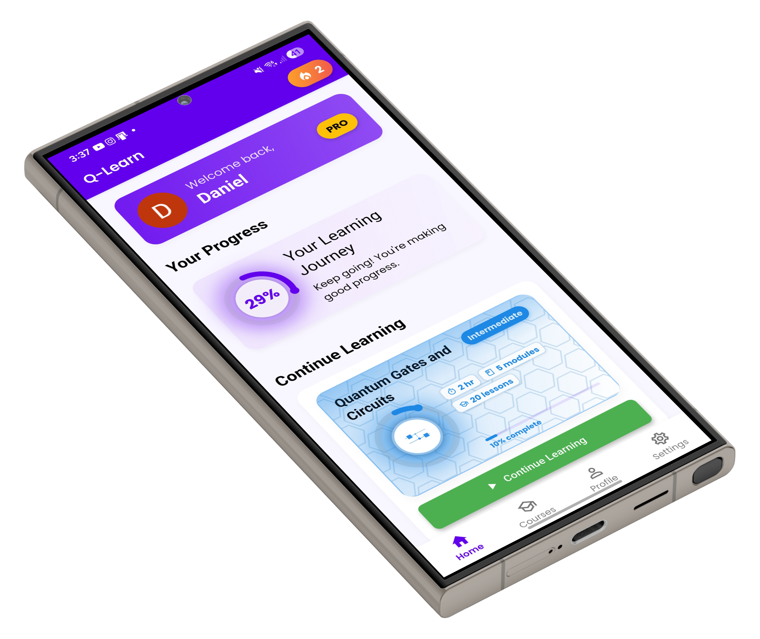 Home dashboard